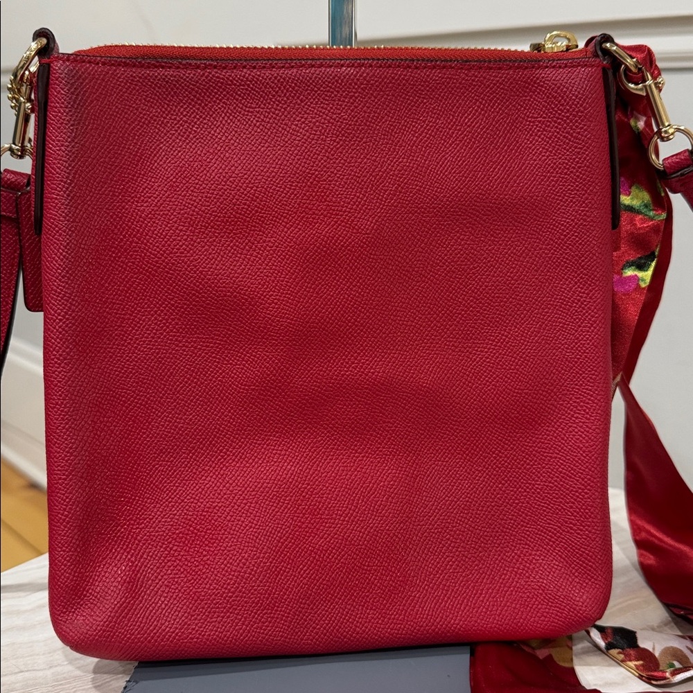 Coach Kitt Messenger Red Leather Crossbody - Picture 8 of 17